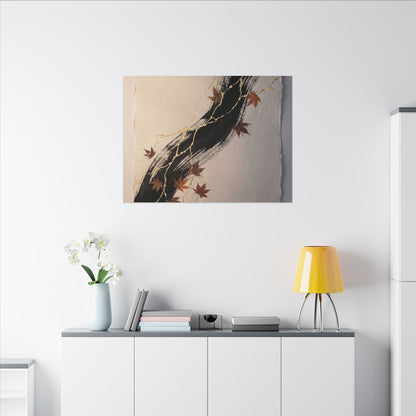 Dawn Ink Brushstroke Canvas Art - Kintsugi Ma
