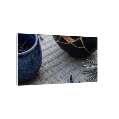 Kintsugi Tea Ceremony in Overcast | Gold Vein Canvas Art