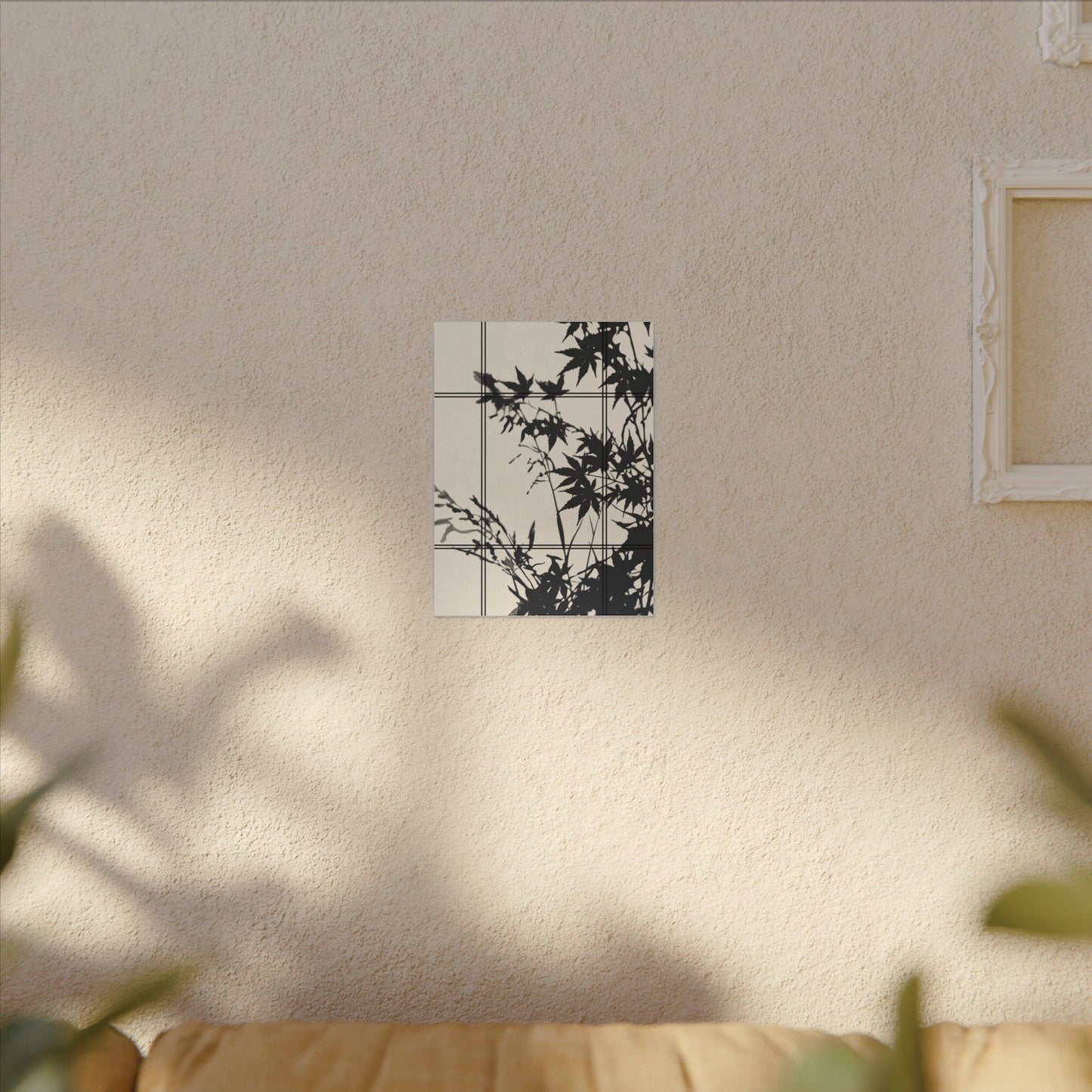 Shoji Screen Canvas Art | Summer Japandi Minimal Line Art