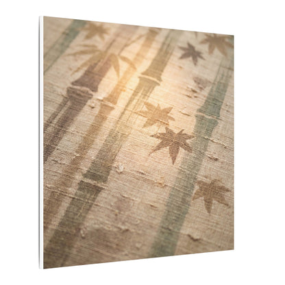 Autumn Bamboo Grove Japanese Pattern Canvas Art | Neutral Decor