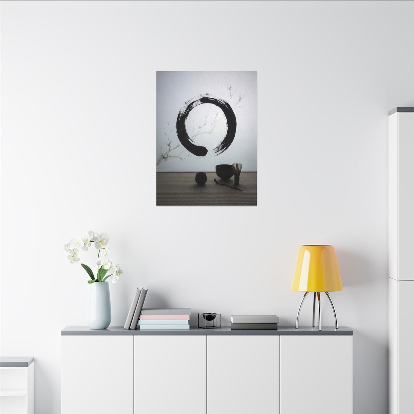 Tea Ceremony Enso Canvas Art | Peaceful Zen Art