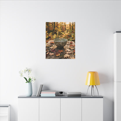 Golden Hour Ceramic Bowl Canvas Art - Japandi Fukinsei