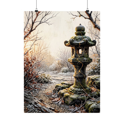 Healing Stone Lantern Wall Art Print - Broken Beauty Kintsugi