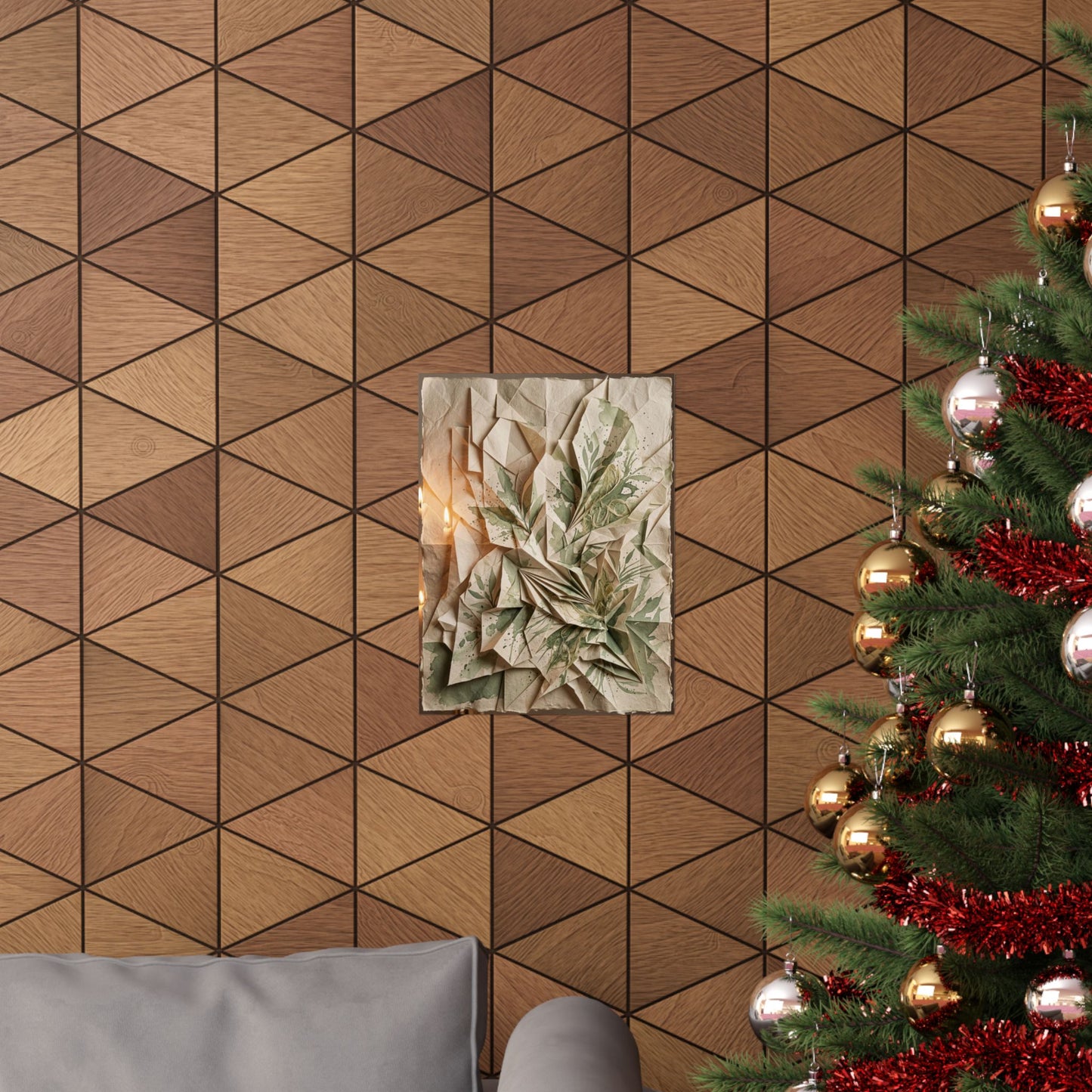 Cozy Paper Fold Wall Art Print - Texture Japandi