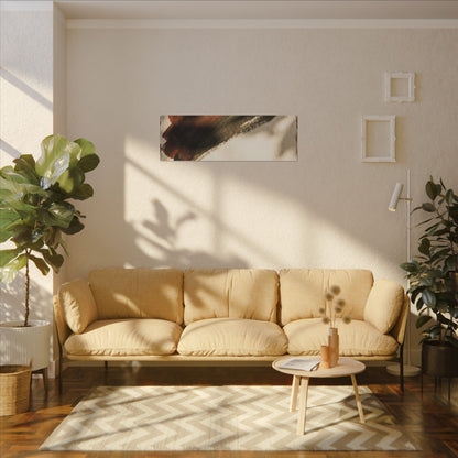 Ink Brushstroke Canvas Art | Summer Dark Japandi Moody Minimal Art