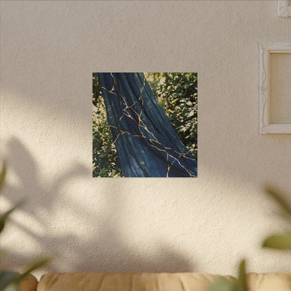 Resilient Silk Drape Canvas Art - Gold Repair Kintsugi