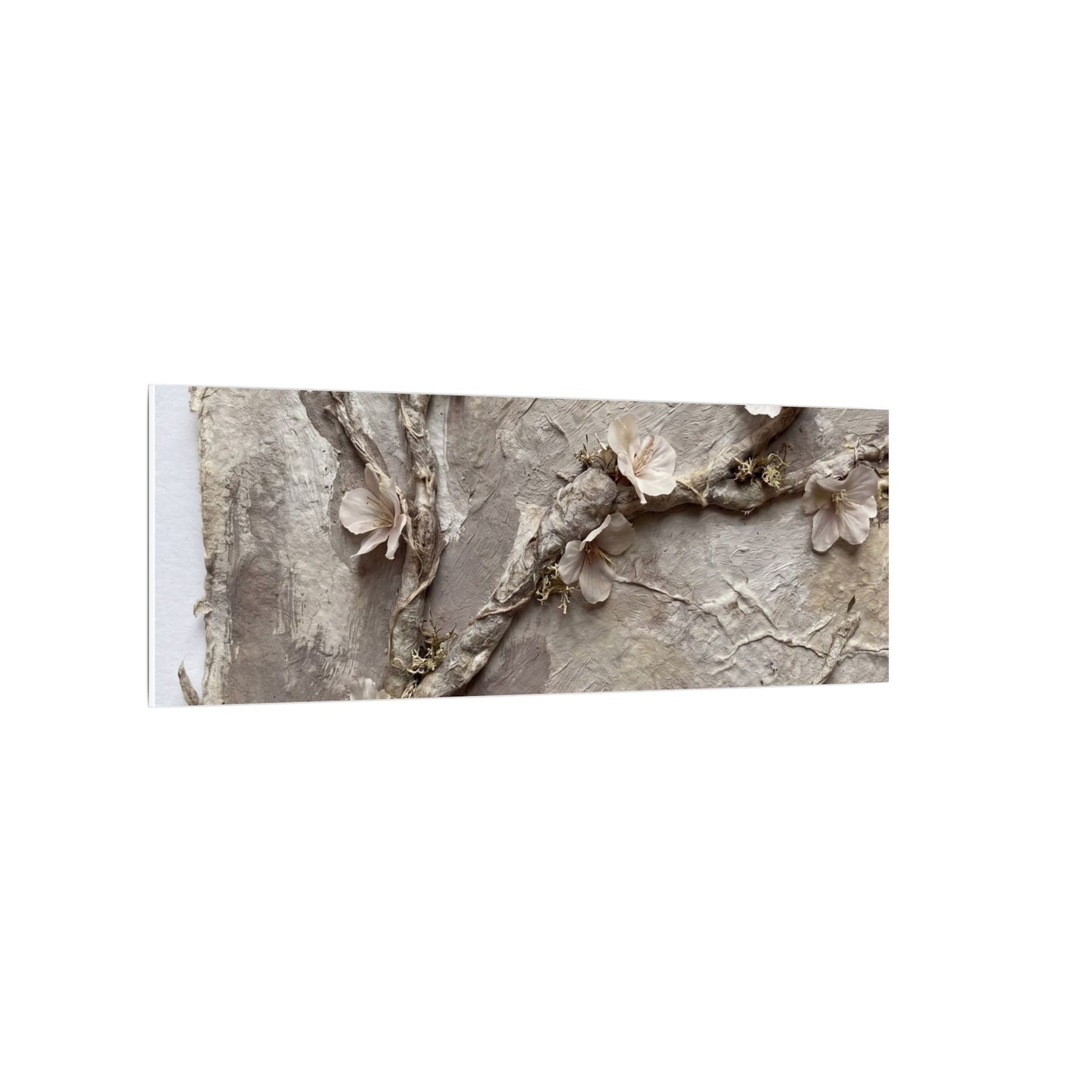 Summer Cherry Blossom Texture Canvas Art | Earthy Decor