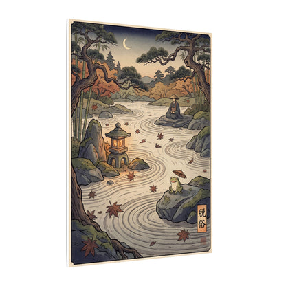 Rock Garden Autumn Canvas Art | Zen Serene Design