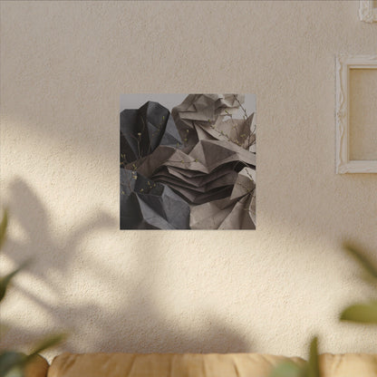 Neutral Paper Fold Canvas Art - Texture Japandi