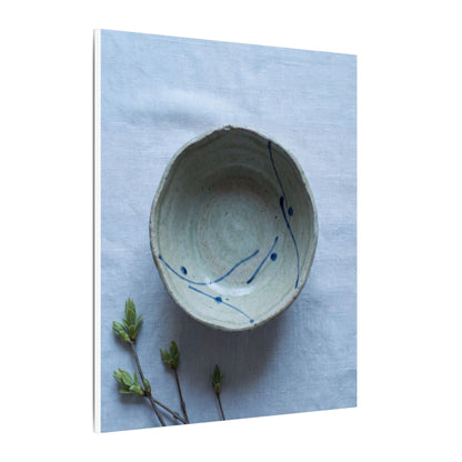 Spring Ceramic Bowl Minimal Line Canvas Art | Warm Decor