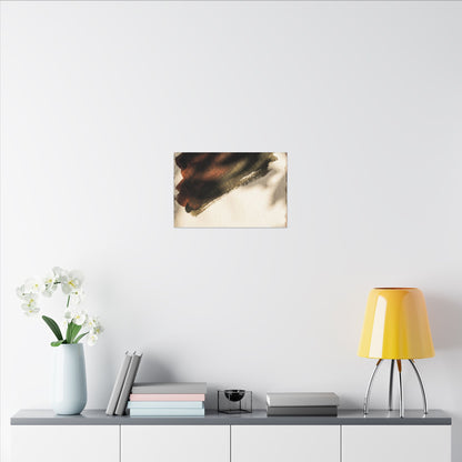 Ink Brushstroke Canvas Art | Summer Dark Japandi Moody Minimal Art