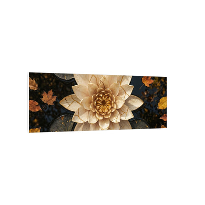 Healing Lotus Flower Canvas Art - Gold Repair Kintsugi
