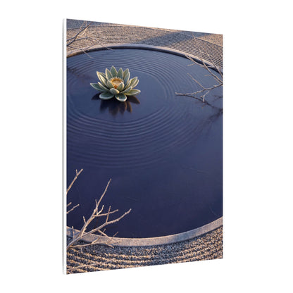 Lotus Flower Canvas Art | Winter Zen Karesansui Art