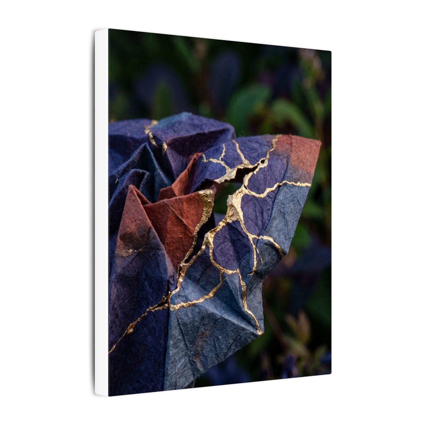Philosophical Paper Fold Canvas Art - Gold Vein Kintsugi