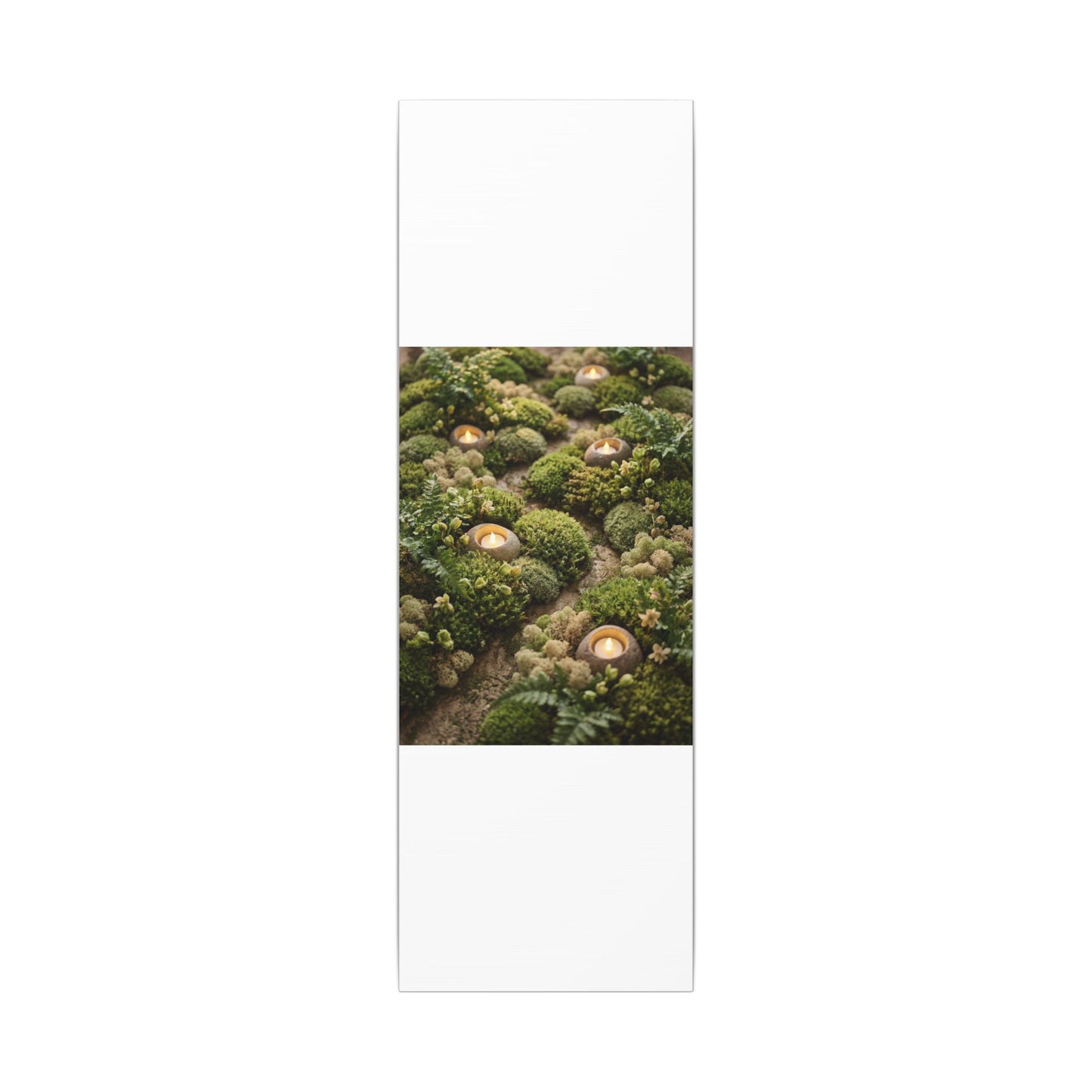 Moss Close Up Japanese Pattern Canvas Art | Neutral Japandi Art