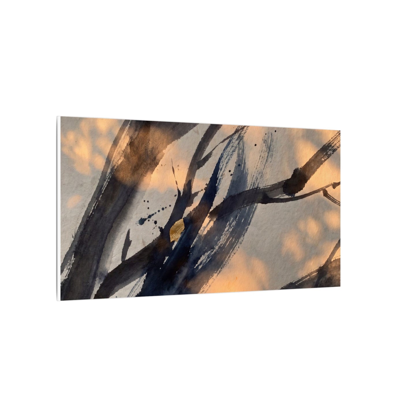 Datsuzoku Ink Brushstroke Canvas Art - Dark Japandi Shadow Zen