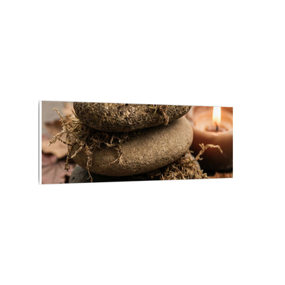 River Stones Canvas Art | Autumn Japandi Texture Art