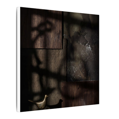 Dark Japandi Shadow Play in Candlelight | Dark Texture Canvas Art