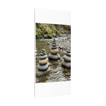 Zen River Stones in Dawn | Karesansui Canvas Art