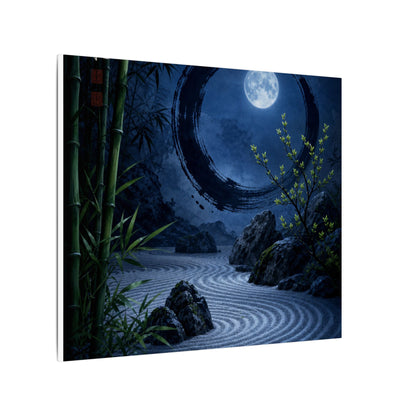 Serene Rock Garden Canvas Art - Enso Zen