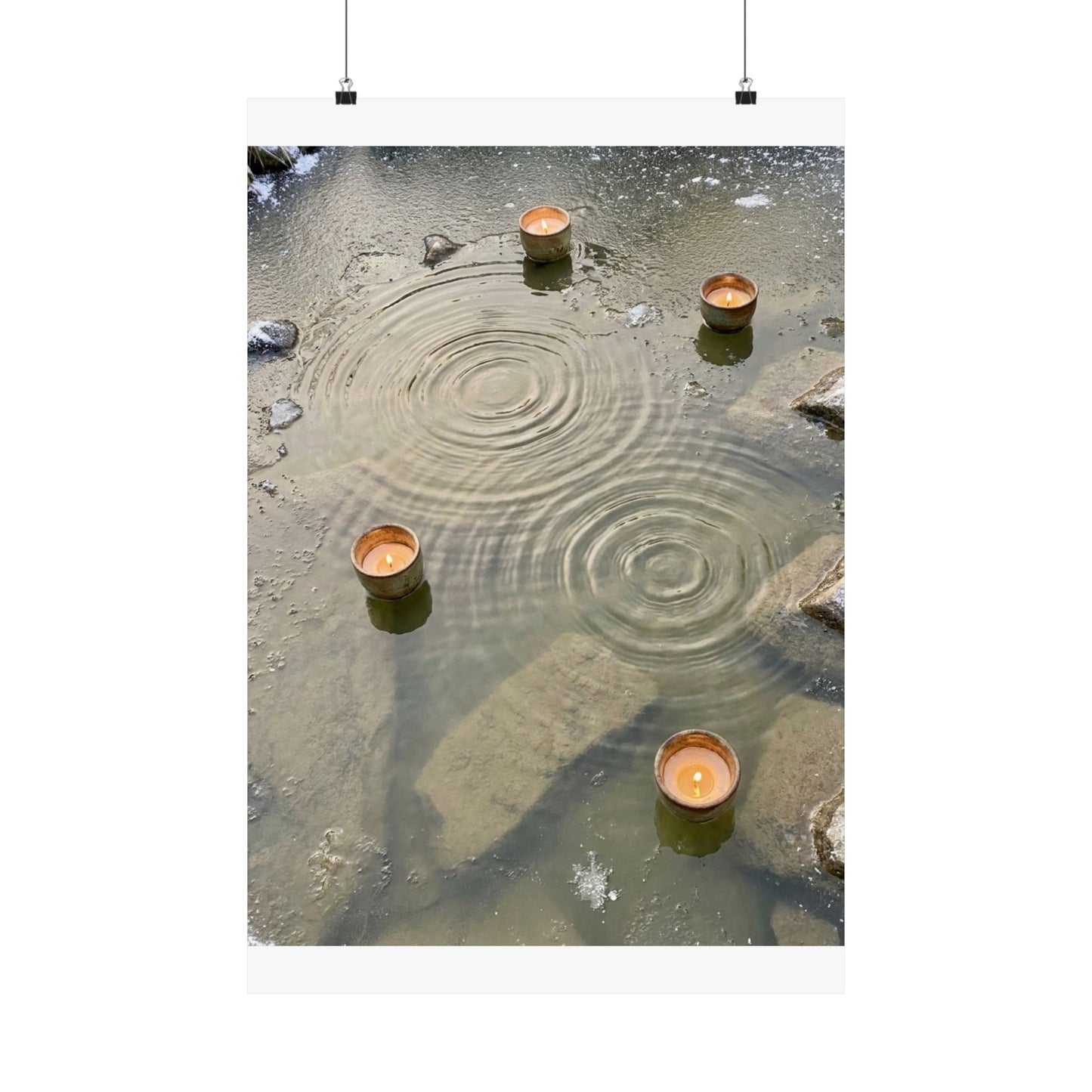 Fukinsei Water Ripple Wall Art Print - Japandi Japanese Pattern