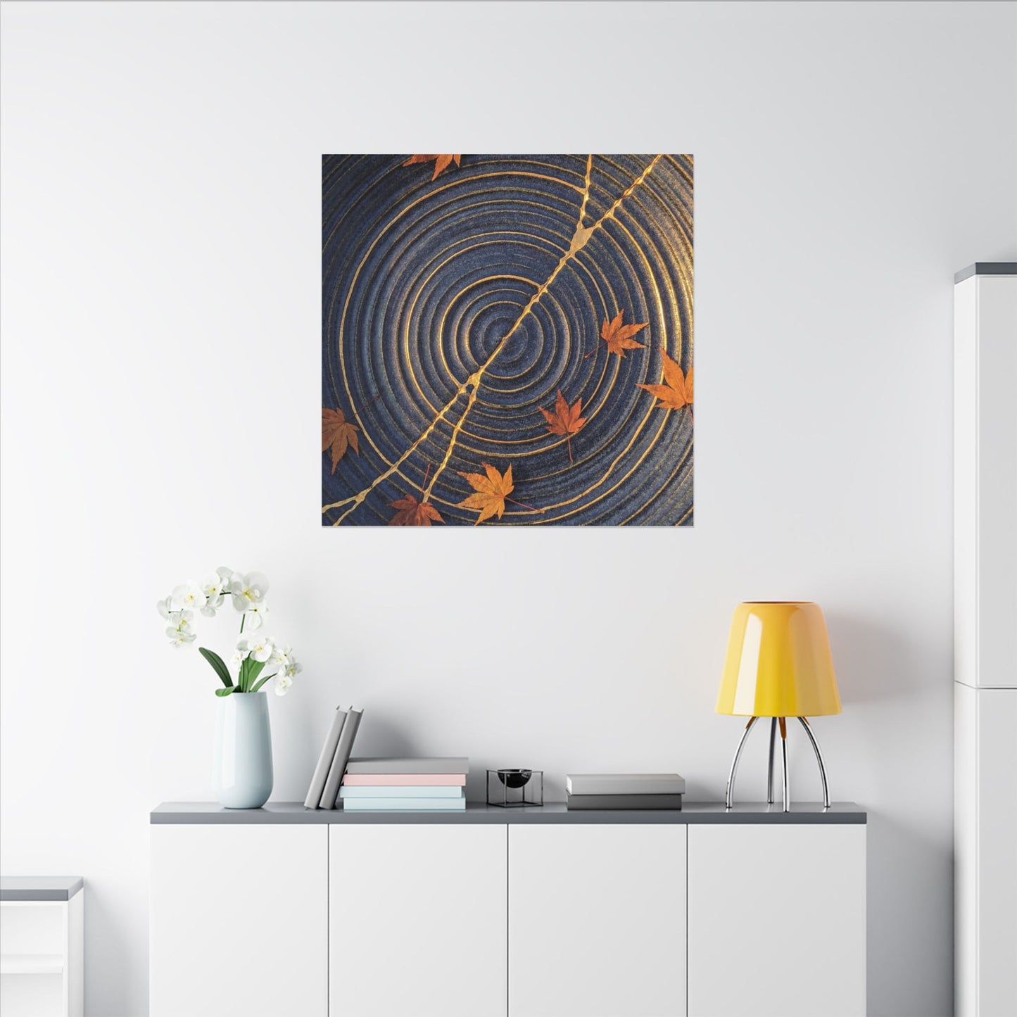 Water Ripple Gold Repair Canvas Art | Healing Kintsugi Art