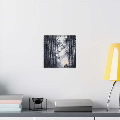 Tranquil Bamboo Grove Canvas Art - Sumi E Zen