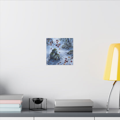 Rock Garden Autumn Canvas Art | Zen Tranquil Design