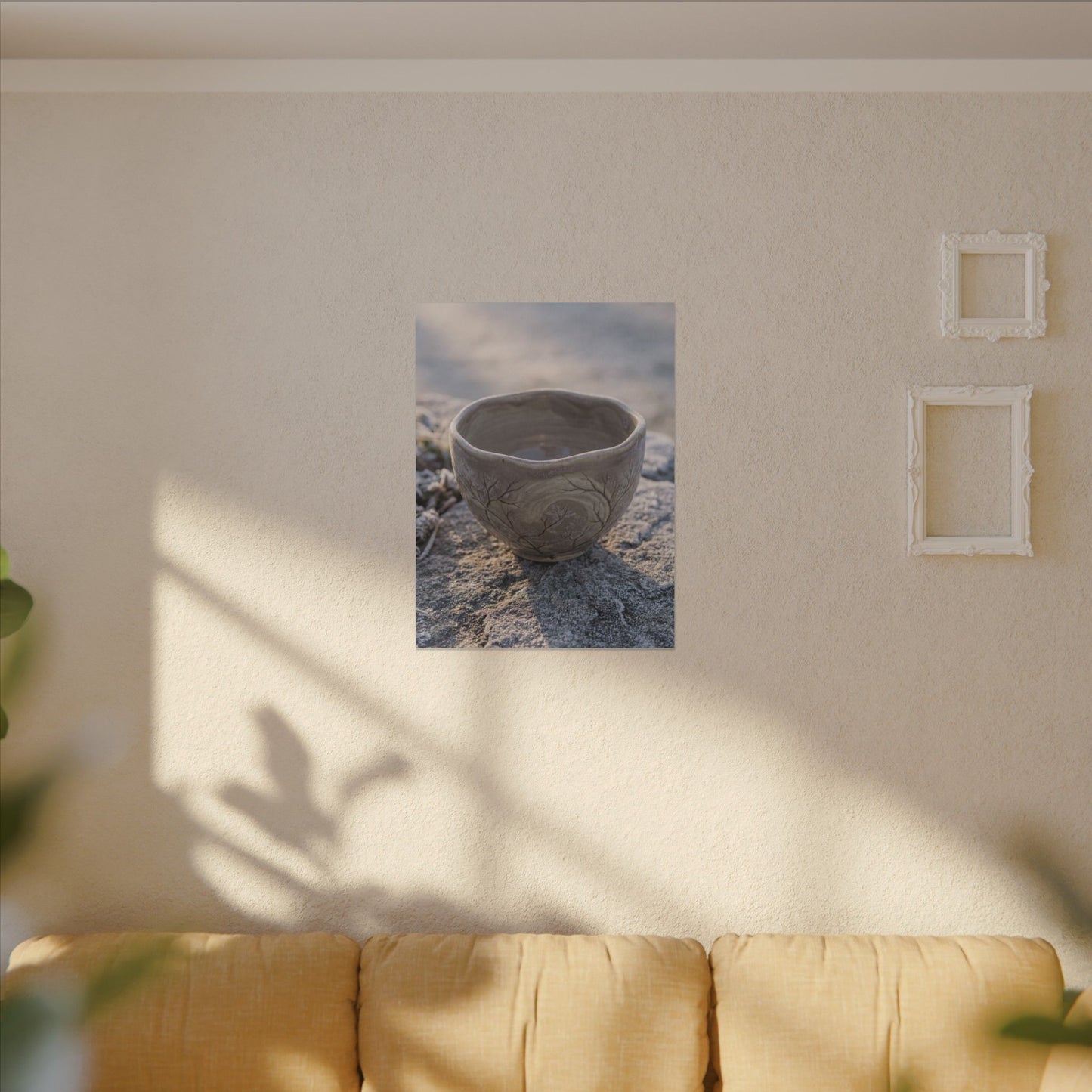 Seijaku Ceramic Bowl Canvas Art - Japandi Japanese Pattern