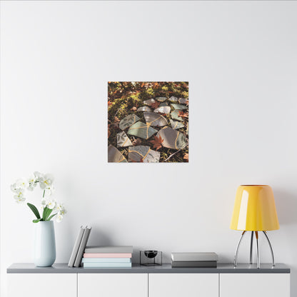 Broken Pottery Japanese Pattern Canvas Art | Elegant Japandi Art