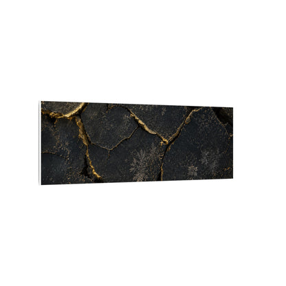 Cracked Earth Canvas Art | Winter Dark Japandi Shadow Zen Art