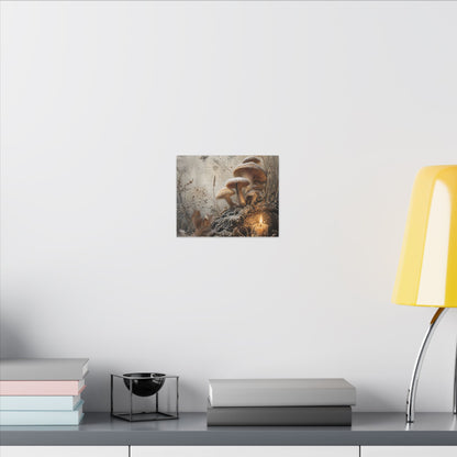 Wild Mushrooms Texture Canvas Art | Elegant Japandi Art