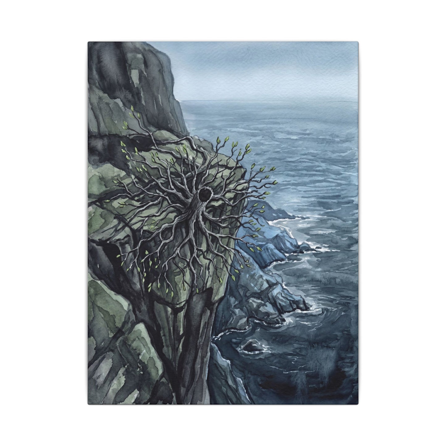 Pine Tree Spring Canvas Art | Japandi Neutral Design