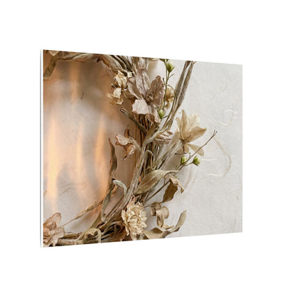 Dried Flowers Japanese Pattern Canvas Art | Neutral Japandi Art