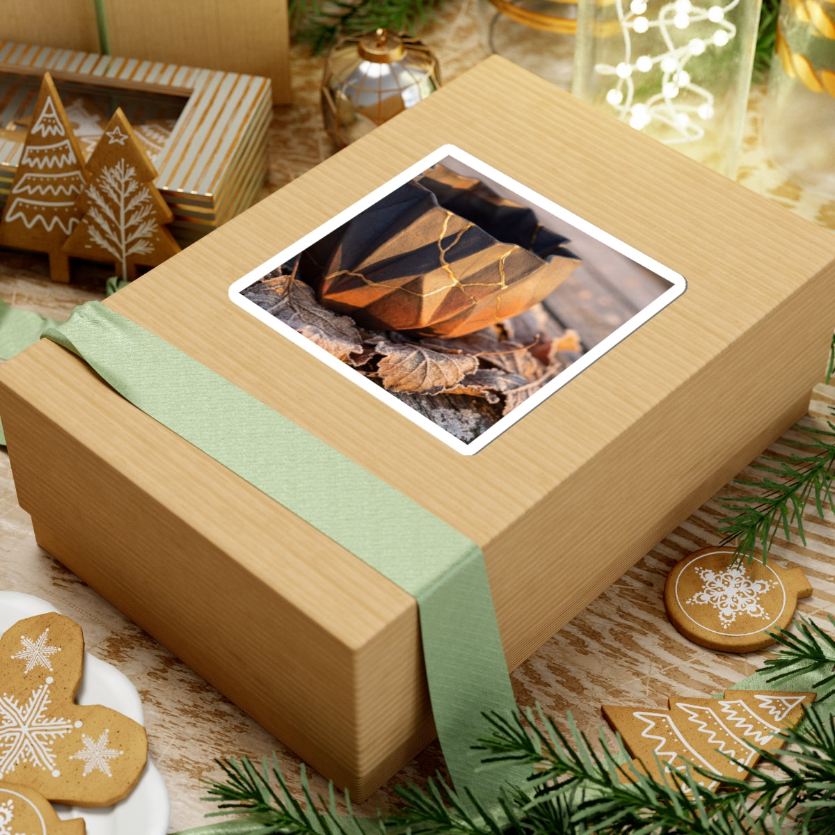 Golden Hour Paper Fold Sticker - Kintsugi Seijaku Art Print