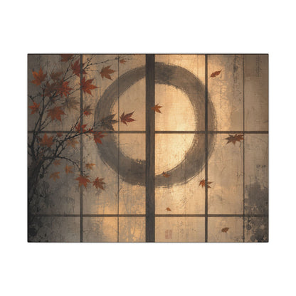Shoji Screen Texture Canvas Art | Earthy Japandi Art