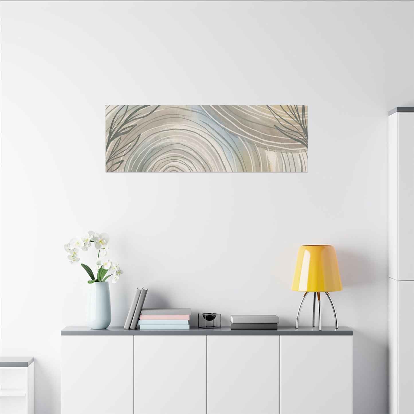 Kanso Water Ripple Canvas Art - Japandi Minimal Line