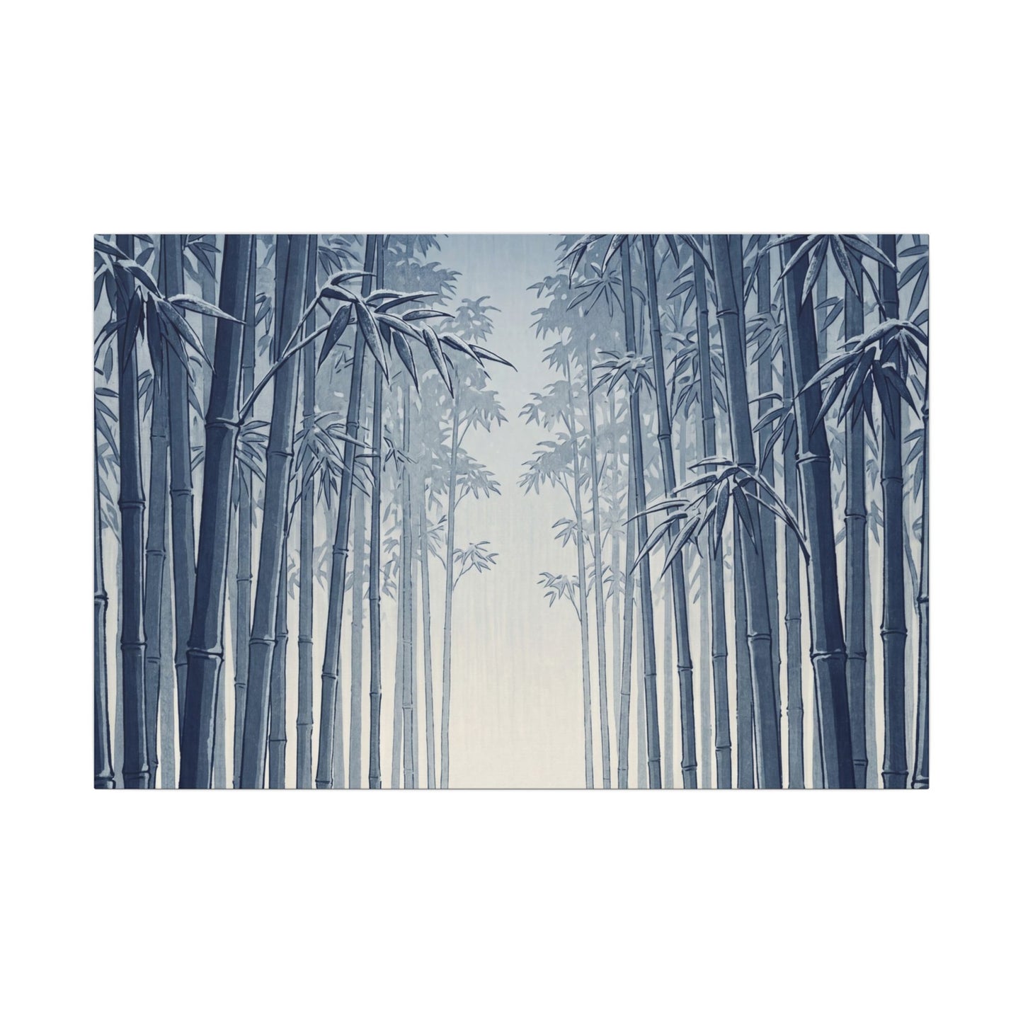 Bamboo Grove Canvas Art | Winter Zen Ukiyo E Inspired Art