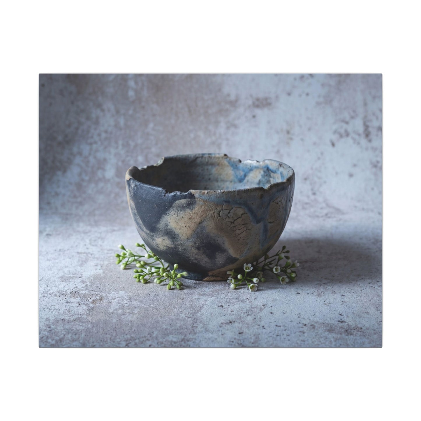 Ceramic Bowl Spring Canvas Art | Japandi Warm Design
