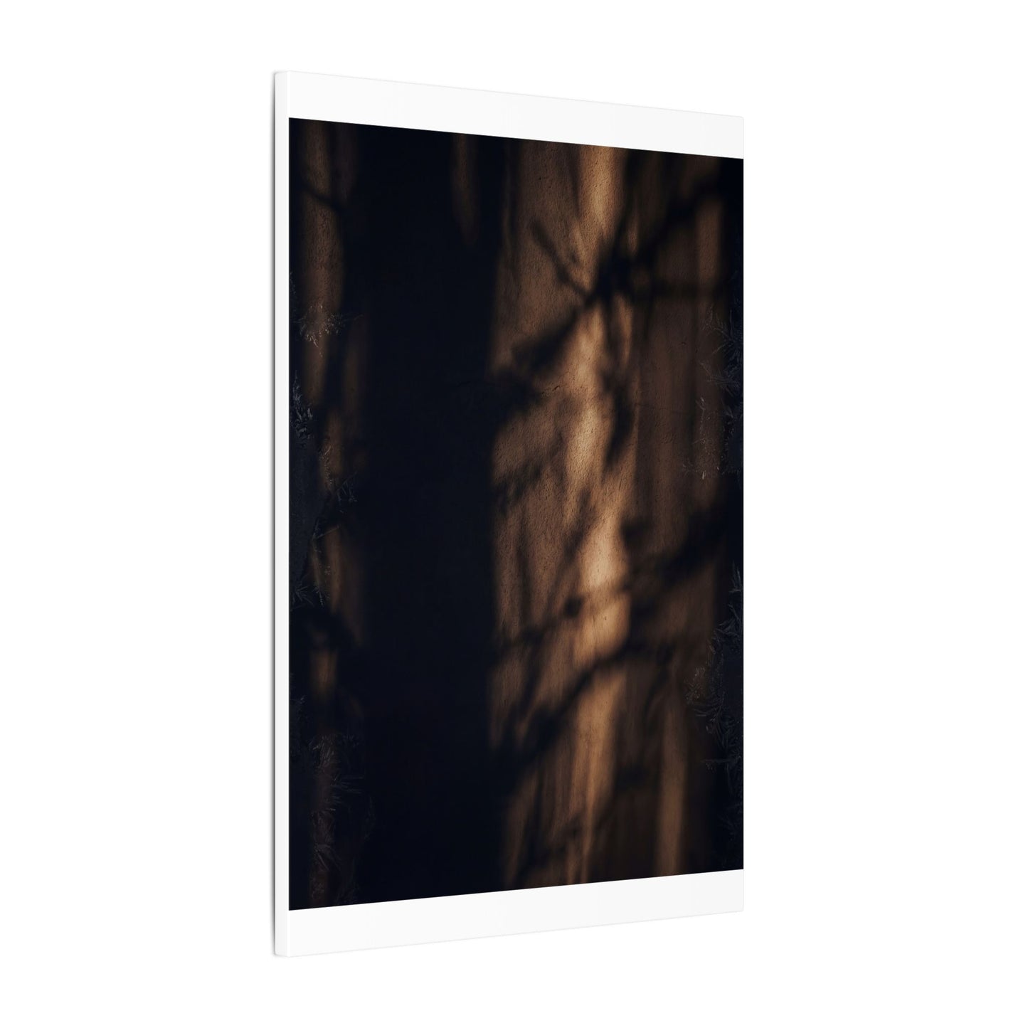Winter Shadow Play Moody Minimal Canvas Art | Luxurious Decor