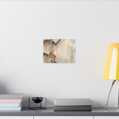 Broken Pottery Winter Canvas Art | Japandi Warm Design