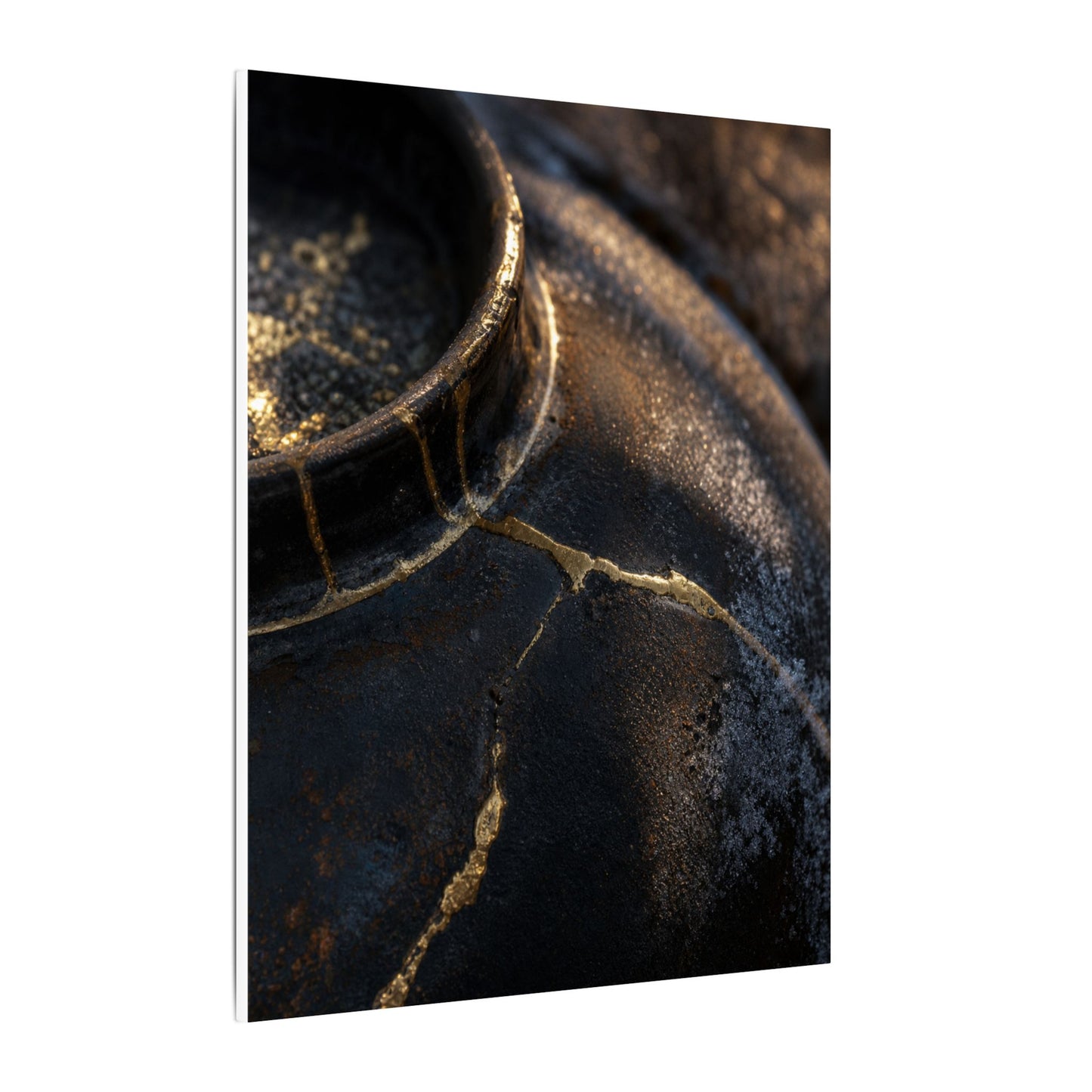 Kintsugi Rust Patina in Golden Hour | Broken Beauty Canvas Art