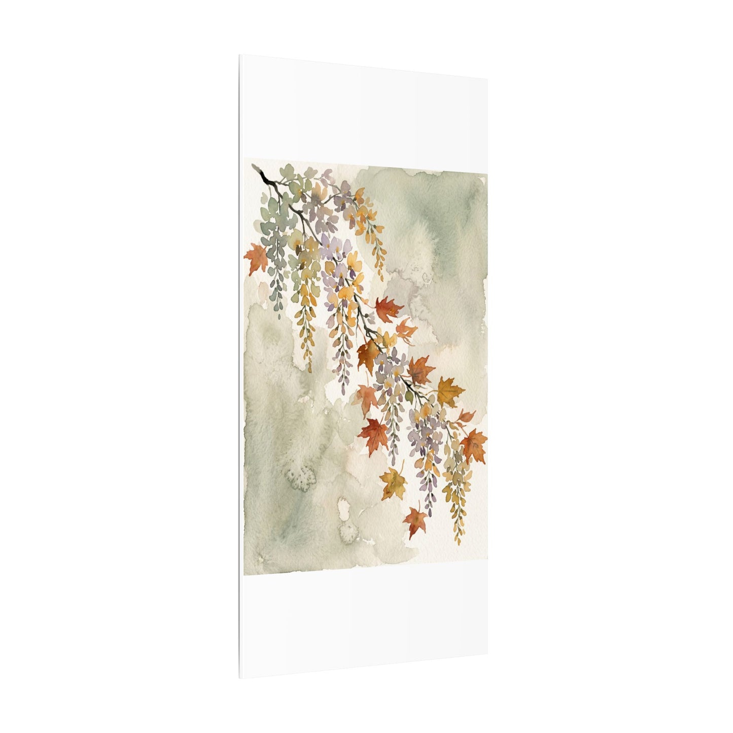Ma Wisteria Canvas Art - Japandi Watercolor