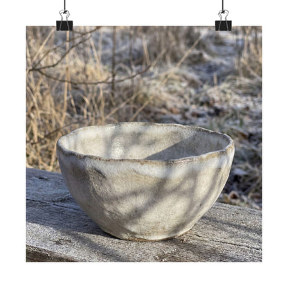 Elegant Ceramic Bowl Wall Art Print - Texture Japandi