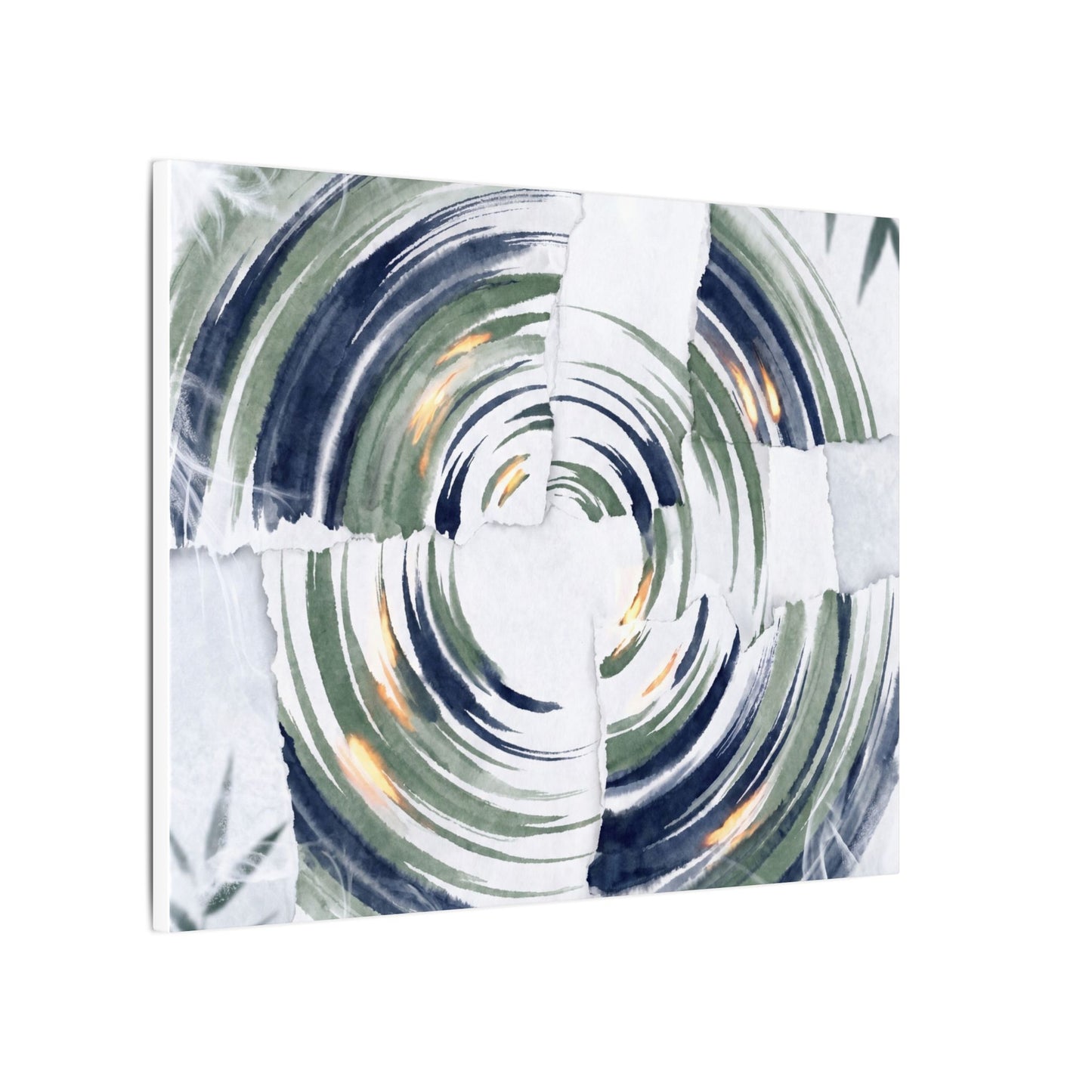 Winter Water Ripple Sumi E Canvas Art | Peaceful Decor