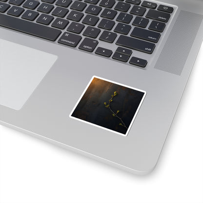 Sophisticated Rust Patina Sticker - Moody Minimal Dark Japandi