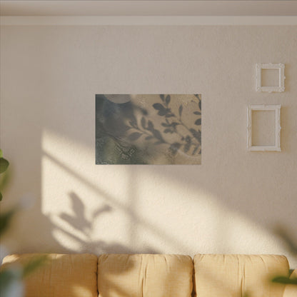 Japandi Shadow Play in Moonlight | Texture Canvas Art