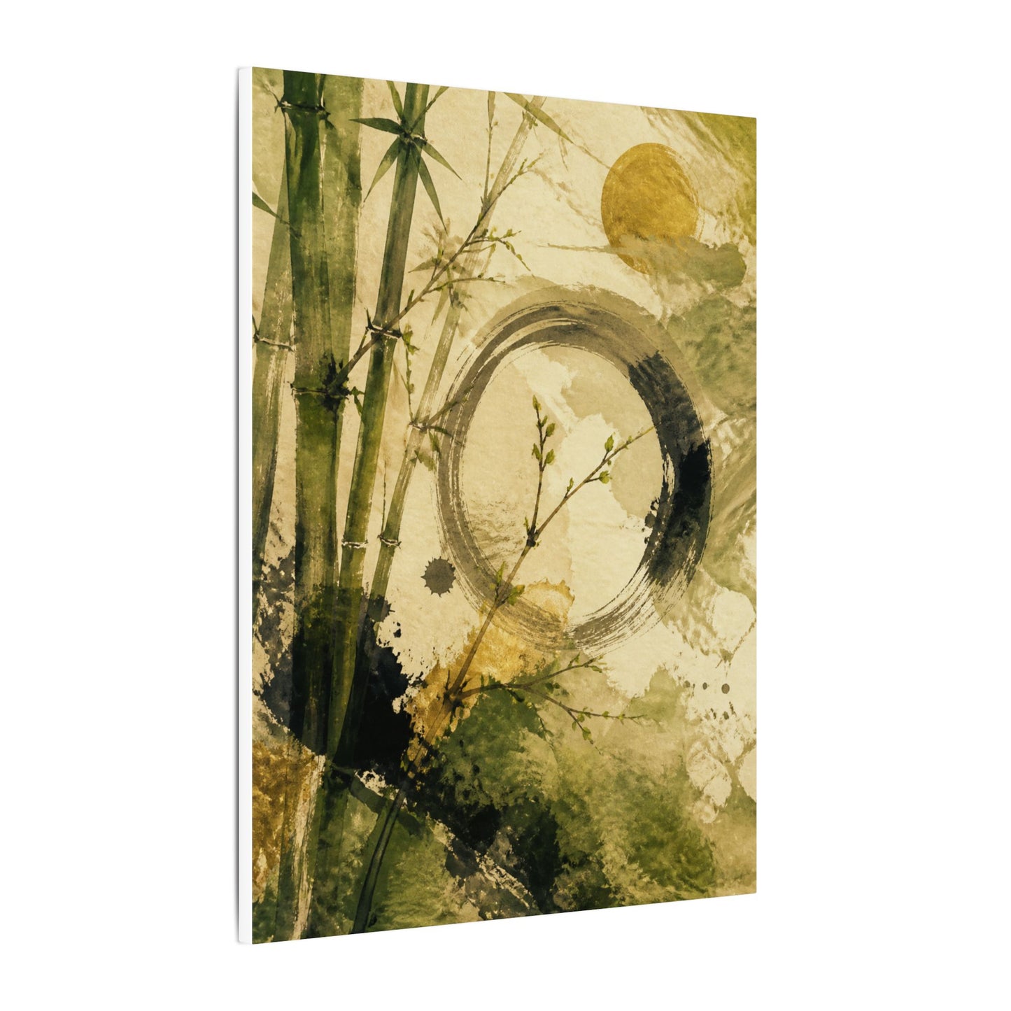 Ink Brushstroke Sumi E Canvas Art | Calm Zen Art