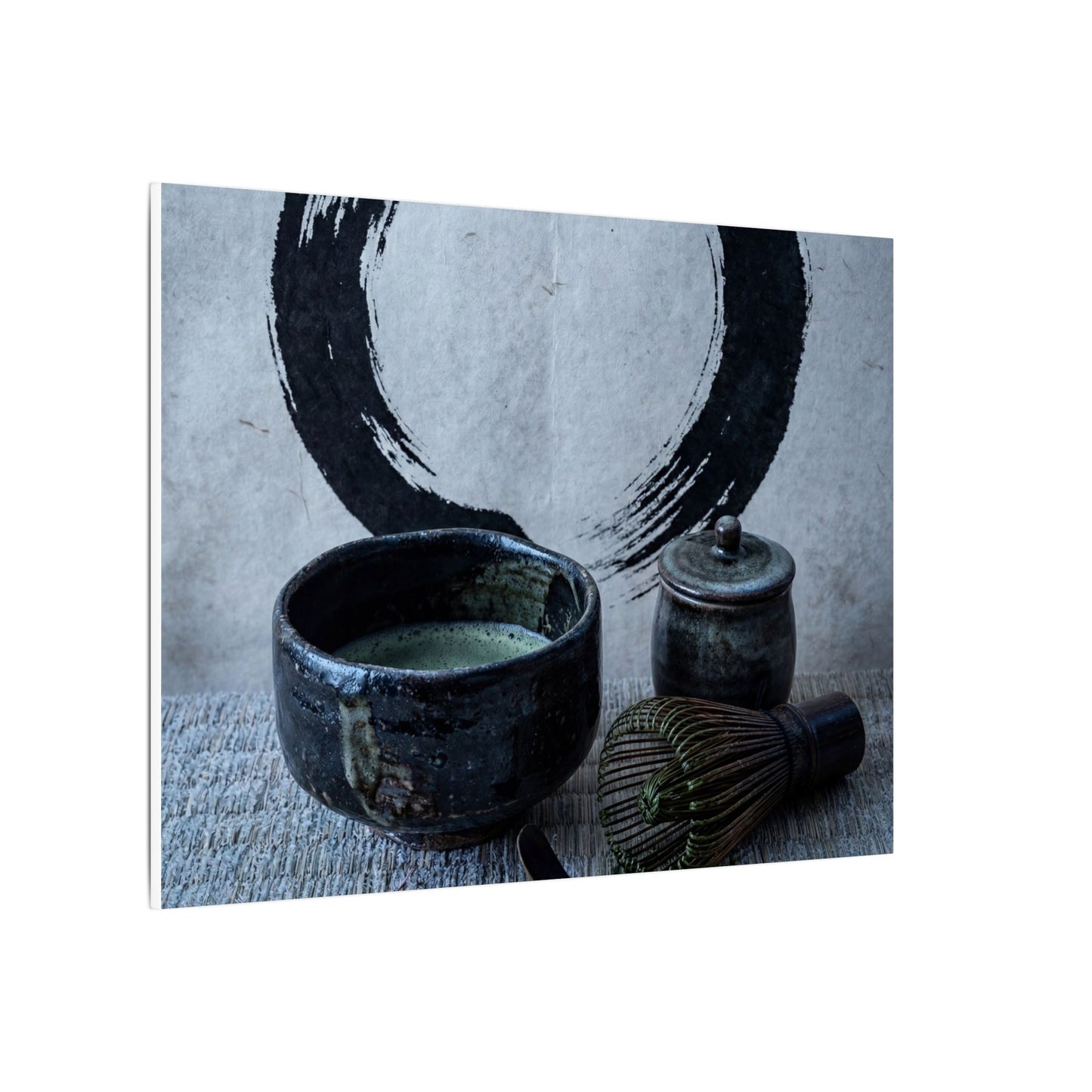 Tea Ceremony Canvas Art | Winter Zen Enso Art
