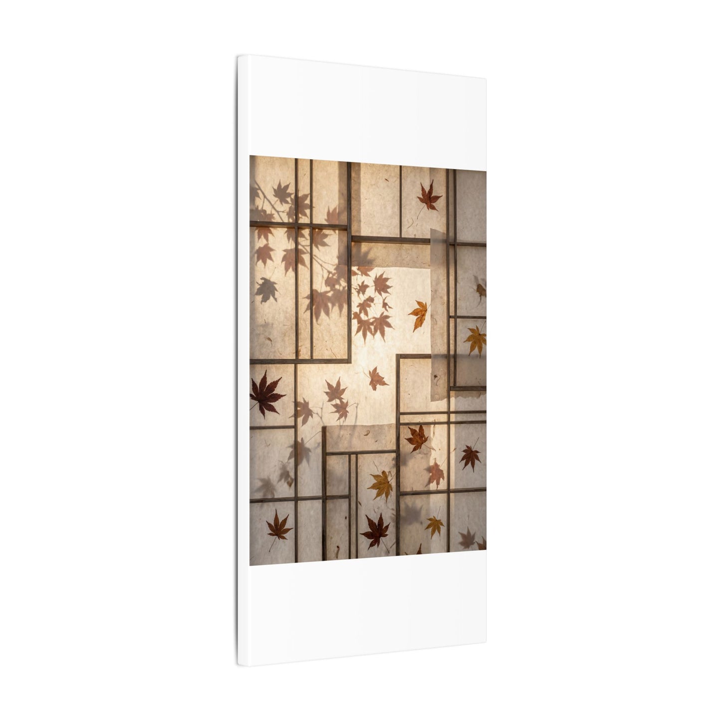 Shoji Screen Japanese Pattern Canvas Art | Neutral Japandi Art